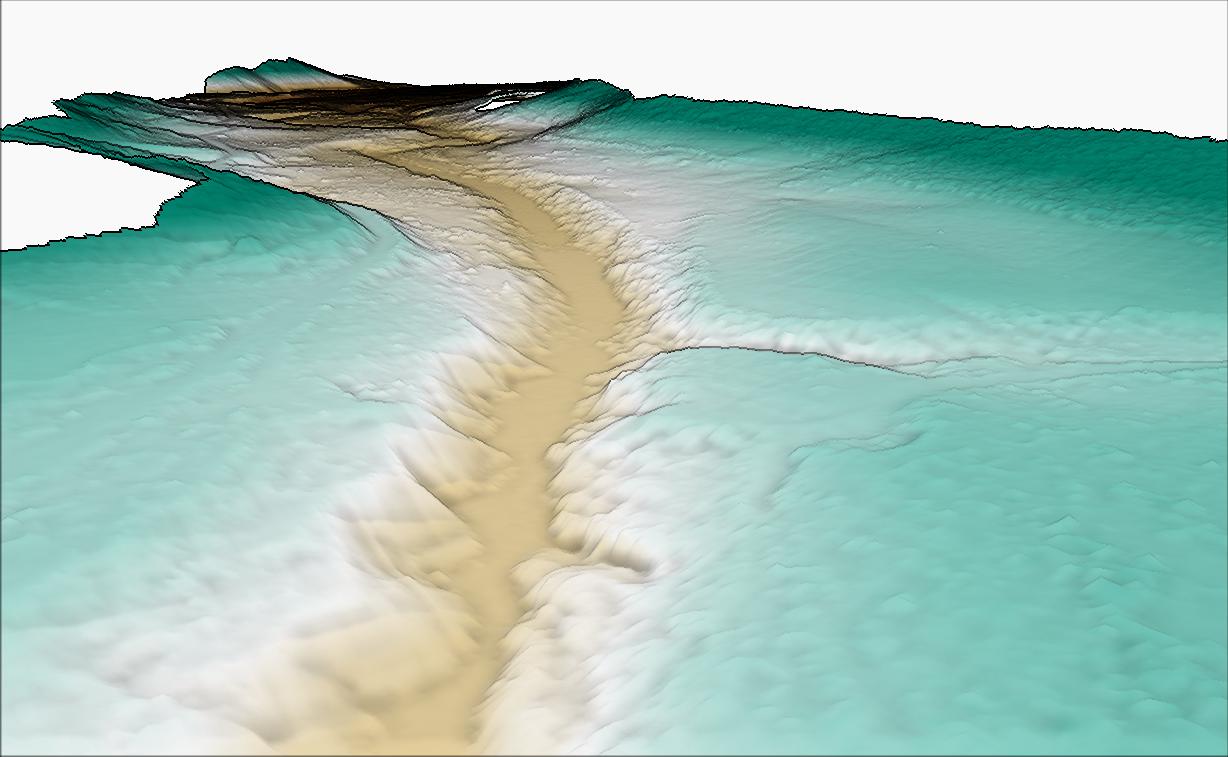 DTM raster after treatment of LIDAR data